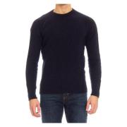 Round-neck Knitwear Roberto Collina , Blue , Heren