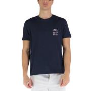 Casual Katoenen T-Shirt Etro , Blue , Heren