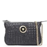 Pre-owned Leather crossbody-bags Versace Pre-owned , Black , Dames