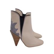 Pre-owned Leather boots Chloé Pre-owned , Beige , Dames