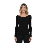 Viscose Jersey T-shirt Max Mara , Black , Dames