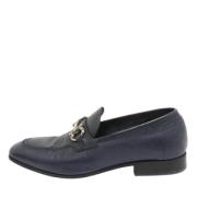 Pre-owned Leather flats Salvatore Ferragamo Pre-owned , Blue , Heren