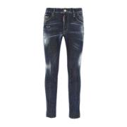 Slim Fit Blauwe Jeans Dsquared2 , Blue , Heren