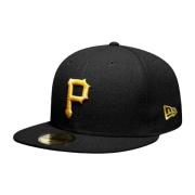 Zwarte Pittsburgh Pirates Logo Hoed New Era , Black , Unisex