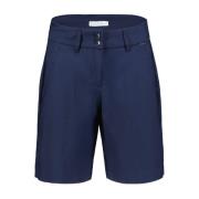Navy Ava Shorts Red Button , Blue , Dames