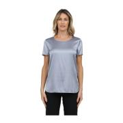 Zijden Stretch T-shirt Max Mara , Blue , Dames