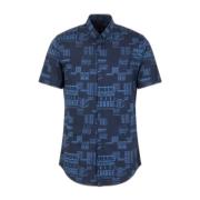Short Sleeve Shirts Armani Exchange , Blue , Heren