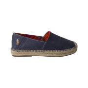 Blauwe Gewassen Canvas Espadrilles Ralph Lauren , Blue , Heren