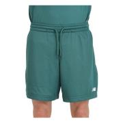 Groene Mesh Logo Shorts New Balance , Green , Heren