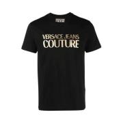Zwarte T-shirt Versace Jeans Couture , Black , Heren