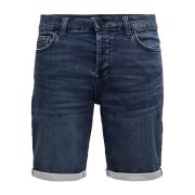 Denim Shorts Only & Sons , Blue , Heren