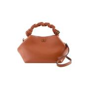Leather handbags Ganni , Brown , Dames