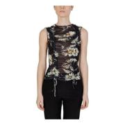 Sleeveless Tops Desigual , Black , Dames