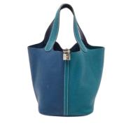 Pre-owned Leather handbags Hermès Vintage , Blue , Dames