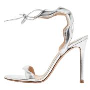 Pre-owned Leather sandals Gianvito Rossi Pre-owned , Gray , Dames