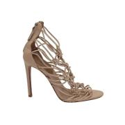 Pre-owned Leather heels Alaïa Pre-owned , Beige , Dames