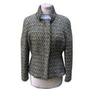 Pre-owned Wool outerwear Chanel Vintage , Gray , Dames
