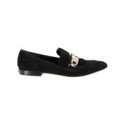 Pre-owned Suede flats Jimmy Choo Pre-owned , Black , Dames