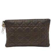 Pre-owned Canvas clutches Dior Vintage , Gray , Dames