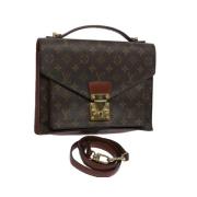 Pre-owned Canvas handbags Louis Vuitton Vintage , Brown , Dames