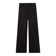 Elastische katoenen twill culotte Aw23 Proenza Schouler , Black , Dame...