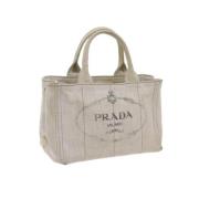 Pre-owned Canvas prada-bags Prada Vintage , White , Dames