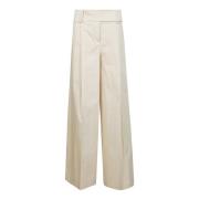 Wide Trousers Pinko , Beige , Dames