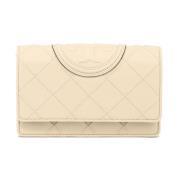 Soft Wallet Met Ketting Tory Burch , Beige , Dames