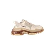 Pre-owned Polyester sneakers Balenciaga Vintage , Beige , Dames