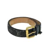 Pre-owned Denim belts Louis Vuitton Vintage , Black , Dames