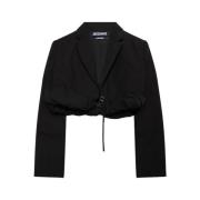 Zwarte Croissant Blazer Jacquemus , Black , Dames