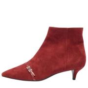 Pre-owned Suede boots Hermès Vintage , Red , Dames