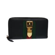 Pre-owned Leather wallets Gucci Vintage , Black , Dames