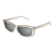 Stijlvolle gebogen cat-eye zonnebril Saint Laurent , Beige , Dames