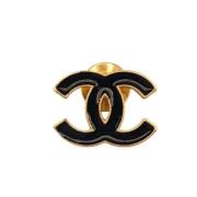 Pre-owned Metal brooches Chanel Vintage , Black , Dames