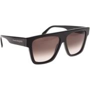 Iconische Zonnebril Aanbieding Alexander McQueen , Black , Heren