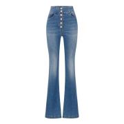 Boot-cut Jeans Elisabetta Franchi , Blue , Dames