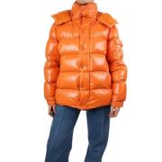 Pre-owned Fabric outerwear Moncler Pre-owned , Orange , Dames