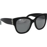 Iconische zonnebril met 2 jaar garantie Saint Laurent , Black , Dames