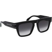 Iconische zonnebril met verlopende glazen Alexander McQueen , Black , ...