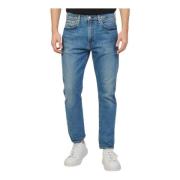 Slim Fit Tapered Leg Blauwe Jeans Levi's , Blue , Heren