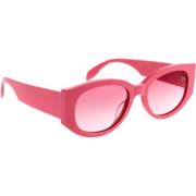 Iconische zonnebril met garantie Alexander McQueen , Pink , Dames