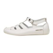Leather sandals Rock T-Bar Candice Cooper , White , Dames