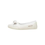 Buffed leather ballet flats Candy BOW Candice Cooper , White , Dames