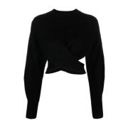Zwarte Twisted Jumper Sweater Alexander McQueen , Black , Dames