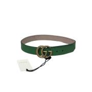 Pre-owned Leather belts Gucci Vintage , Green , Dames