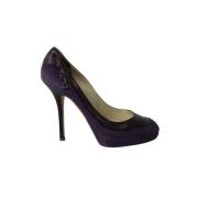 Pre-owned Leather heels Dior Vintage , Purple , Dames