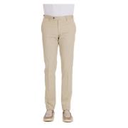 Stretch Katoen Zijde Broek PT Torino , Beige , Heren