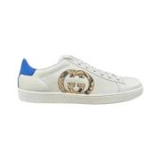 Pre-owned Leather sneakers Gucci Vintage , White , Dames