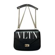 Pre-owned Leather shoulder-bags Valentino Vintage , Black , Dames